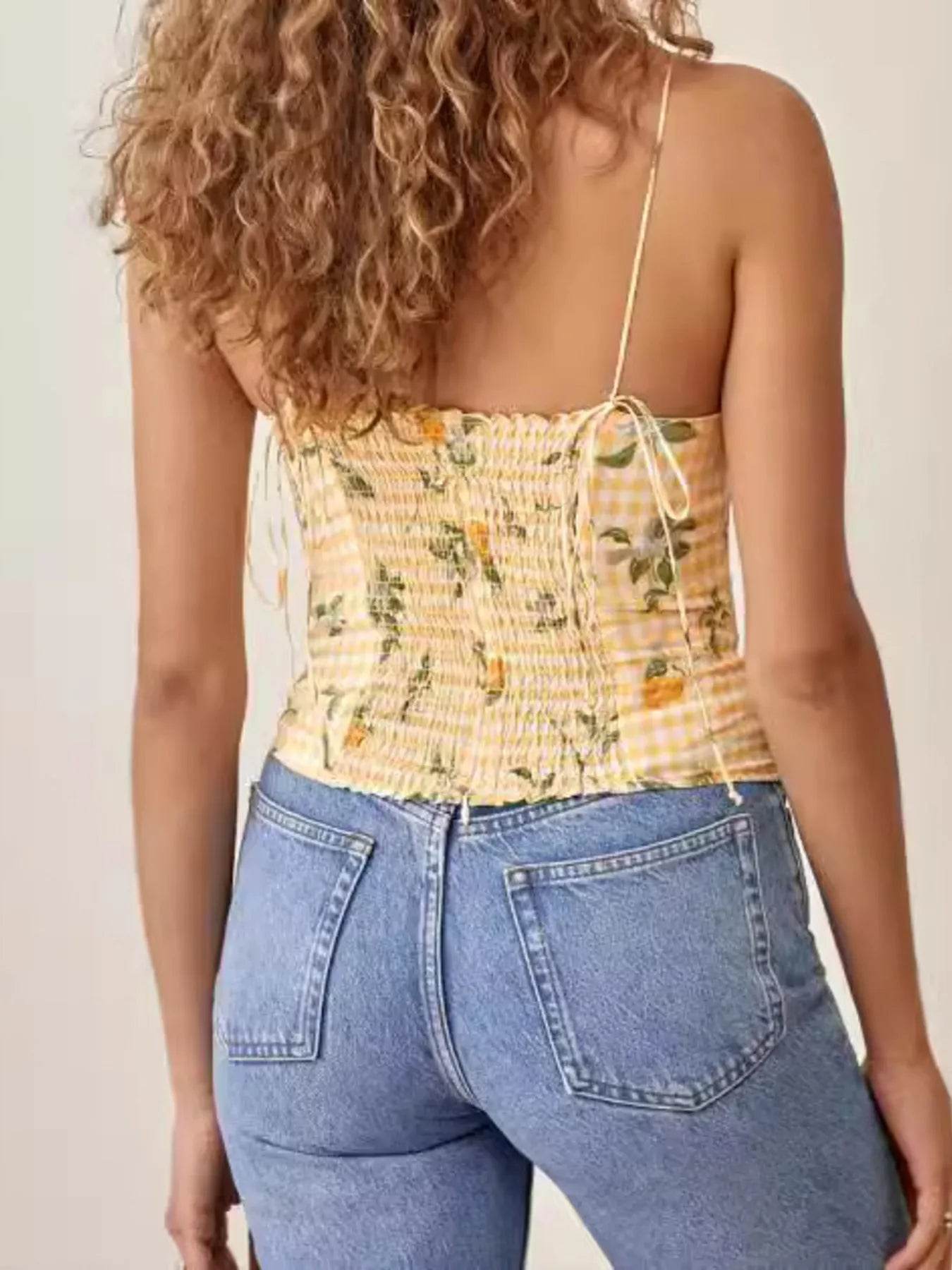 Printed Smocked Cami Top Pretty Picks