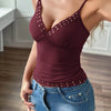 V-Neck Cami Top Burgundy Pretty Picks
