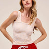 SO ME Two Tone Floral Seamless Tank Top 2TONE OATMEAL Pretty Picks