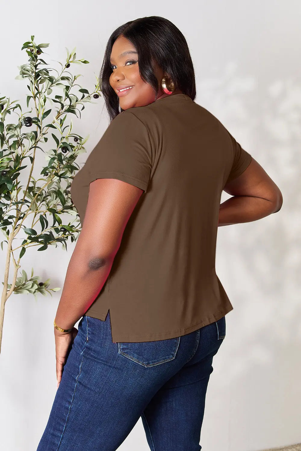 Basic Bae Plus Size Round Neck Short Sleeve T-Shirt for Women | Comfortable & Stylish Pretty Picks