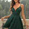 Sequin Spaghetti Strap Dress Green Pretty Picks