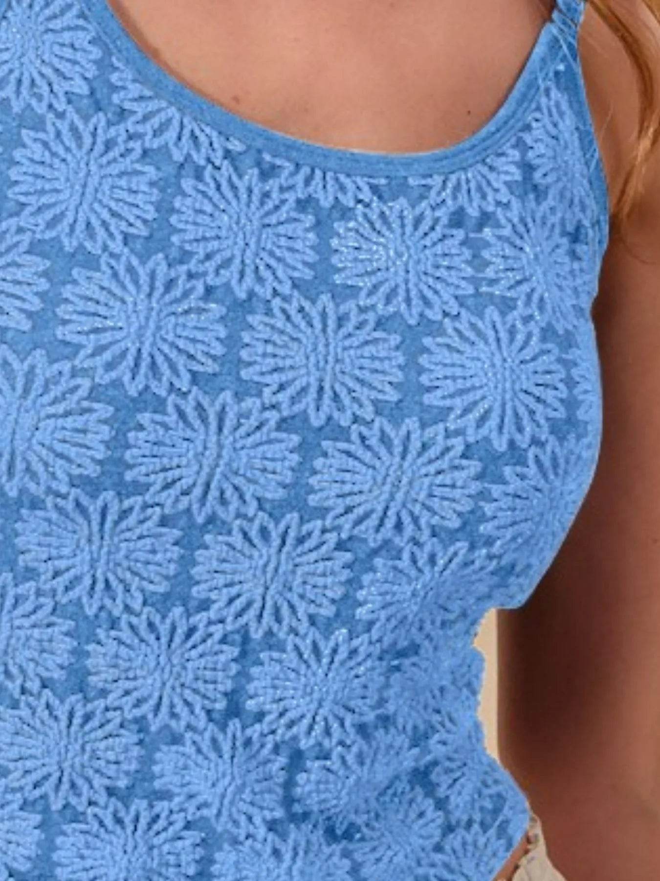 SO ME Two Tone Floral Seamless Tank Top Pretty Picks