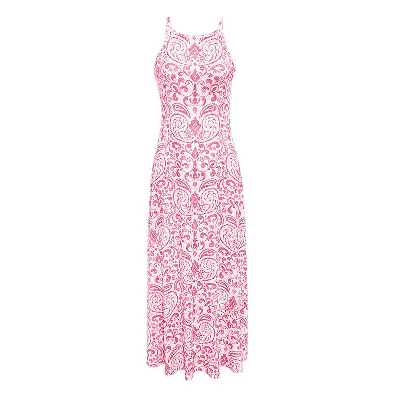 Women's Boho Halter Dress – Flowy Floral Summer Sundress Pretty Picks