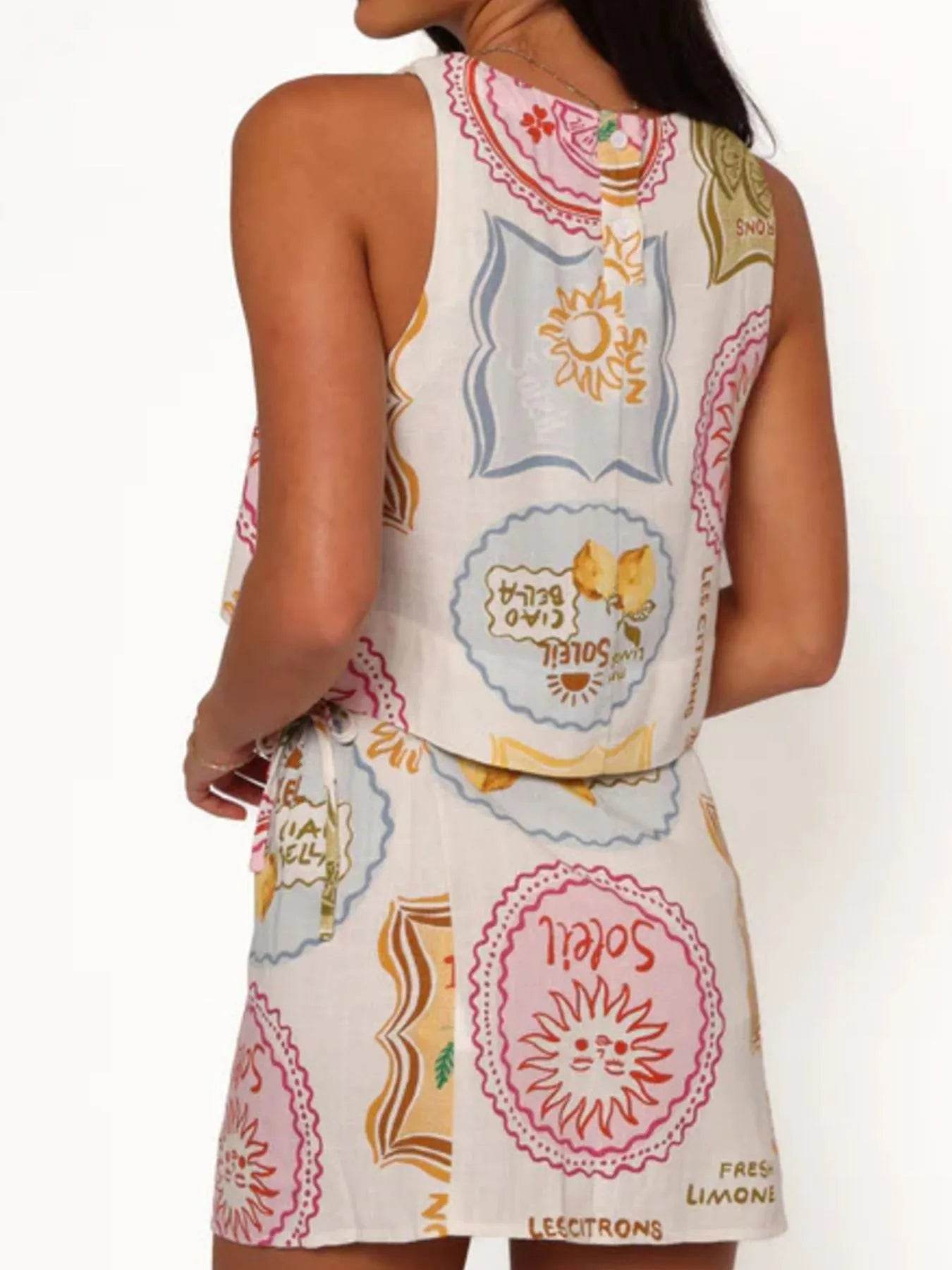 Printed Tank and Skort Two-Piece Set Pretty Picks