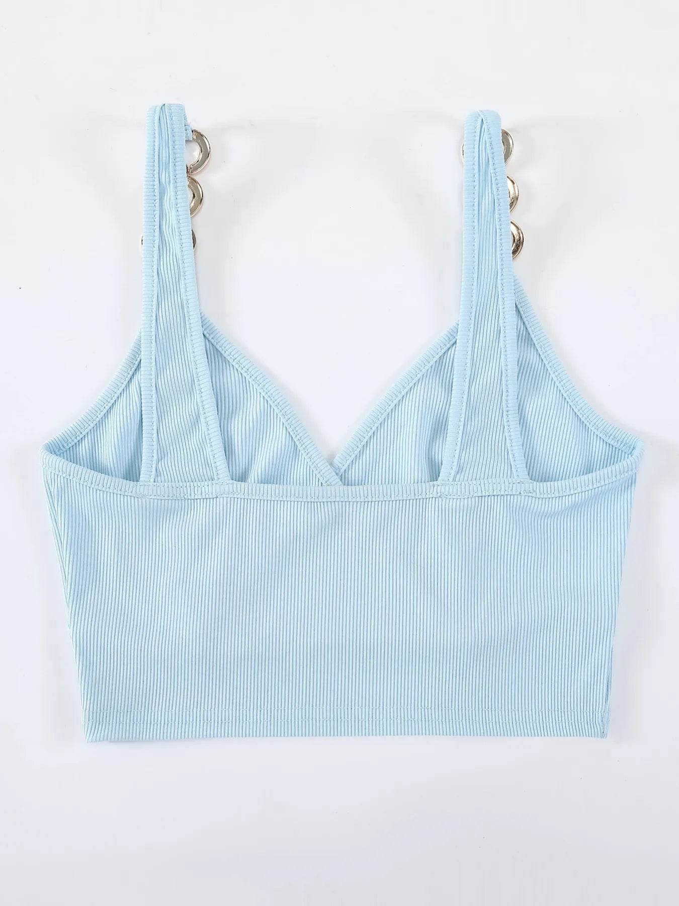 Chain Strap Ribbed Cami Top Pretty Picks