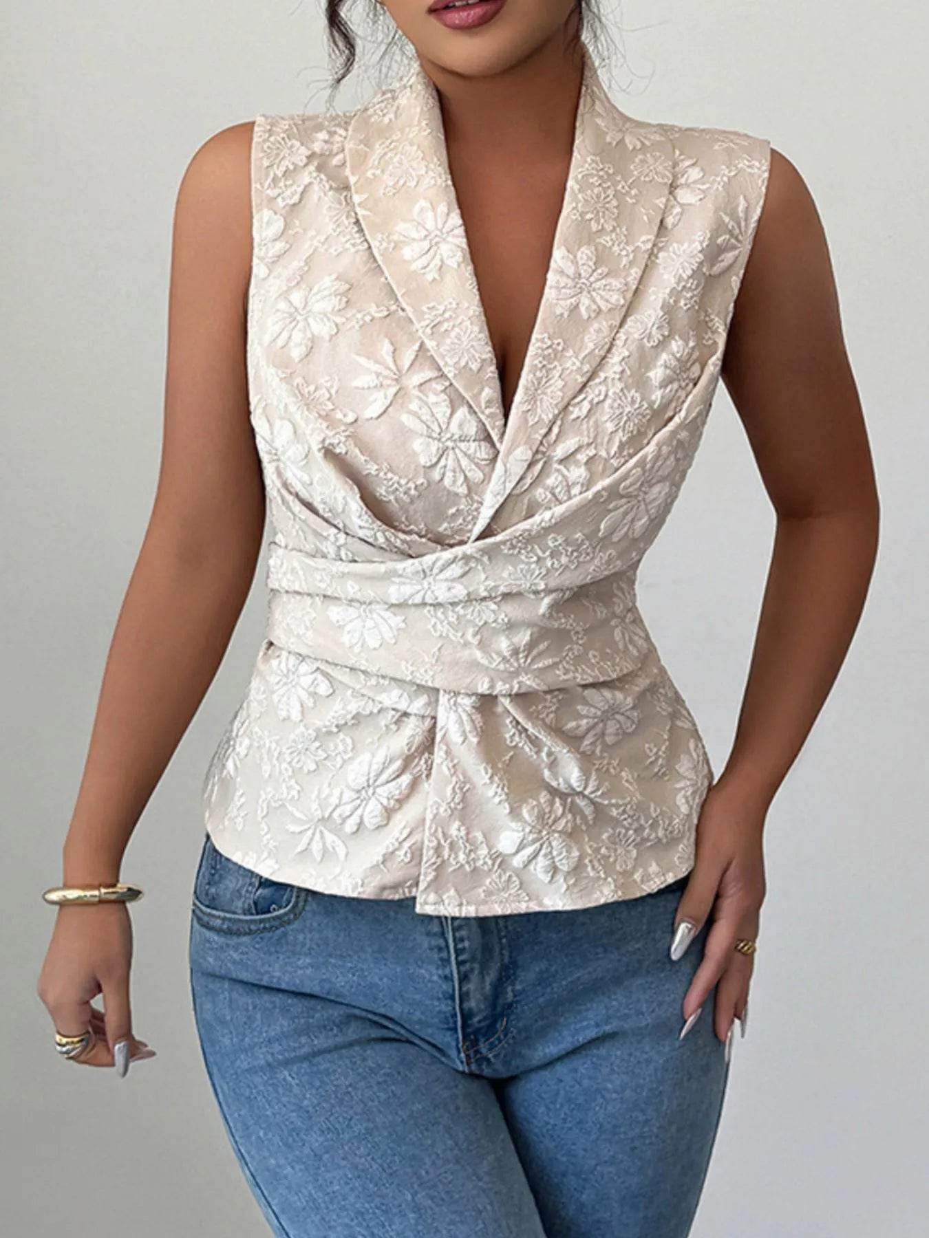 Tie Waist Wrap Tank Top Pretty Picks