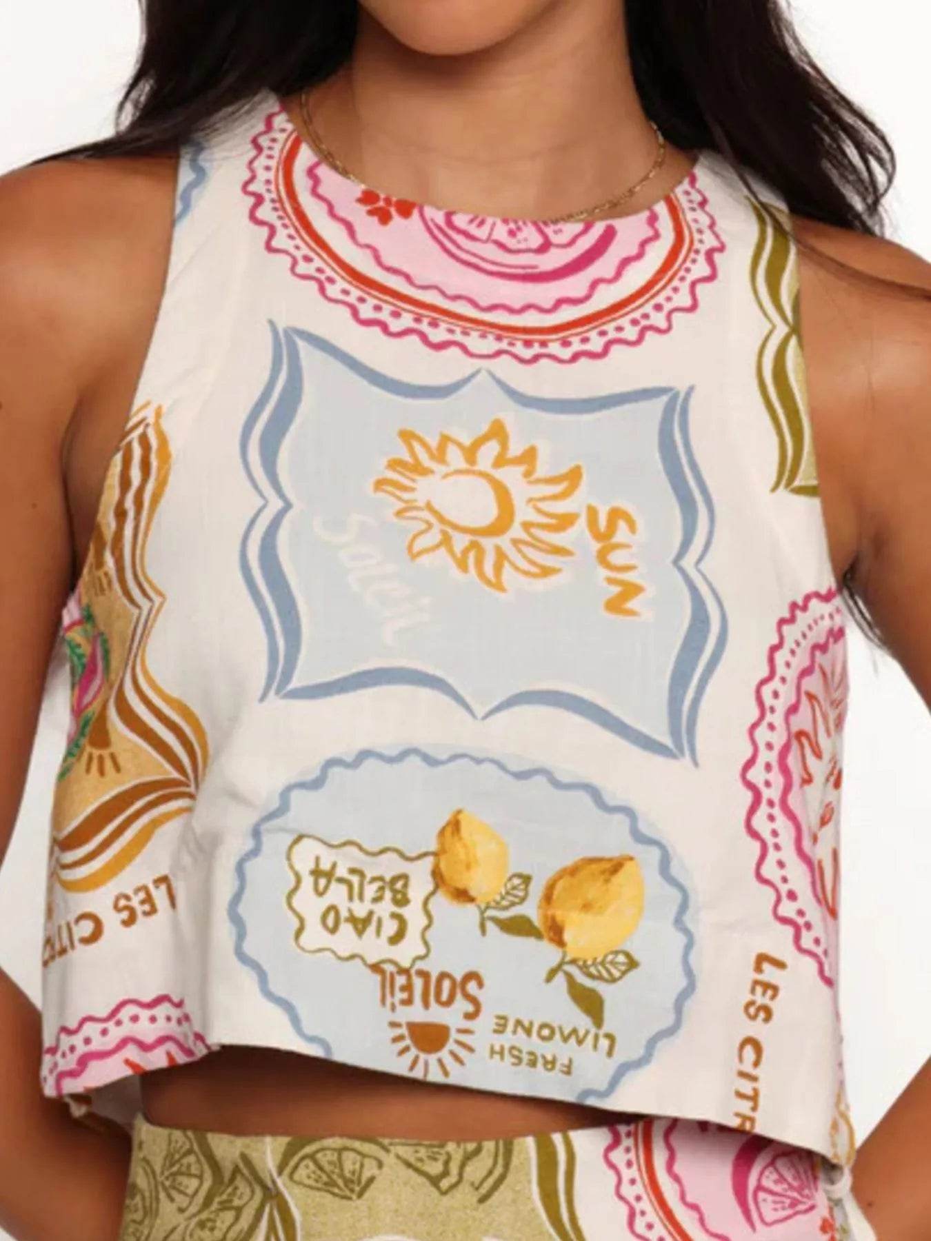 Printed Tank and Skort Two-Piece Set Pretty Picks