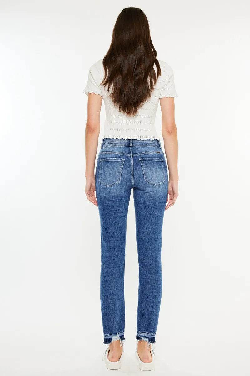 Kancan High Rise Distressed Slim Straight Jeans Pretty Picks