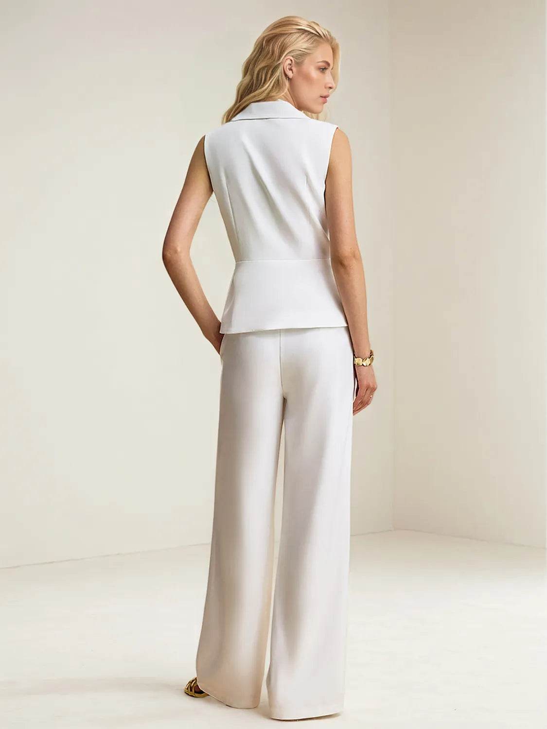 Button Up Vest and Pants Suit Set Pretty Picks