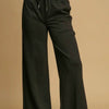 Umgee Drawstring Wide Leg Pants with Pockets Black Pretty Picks