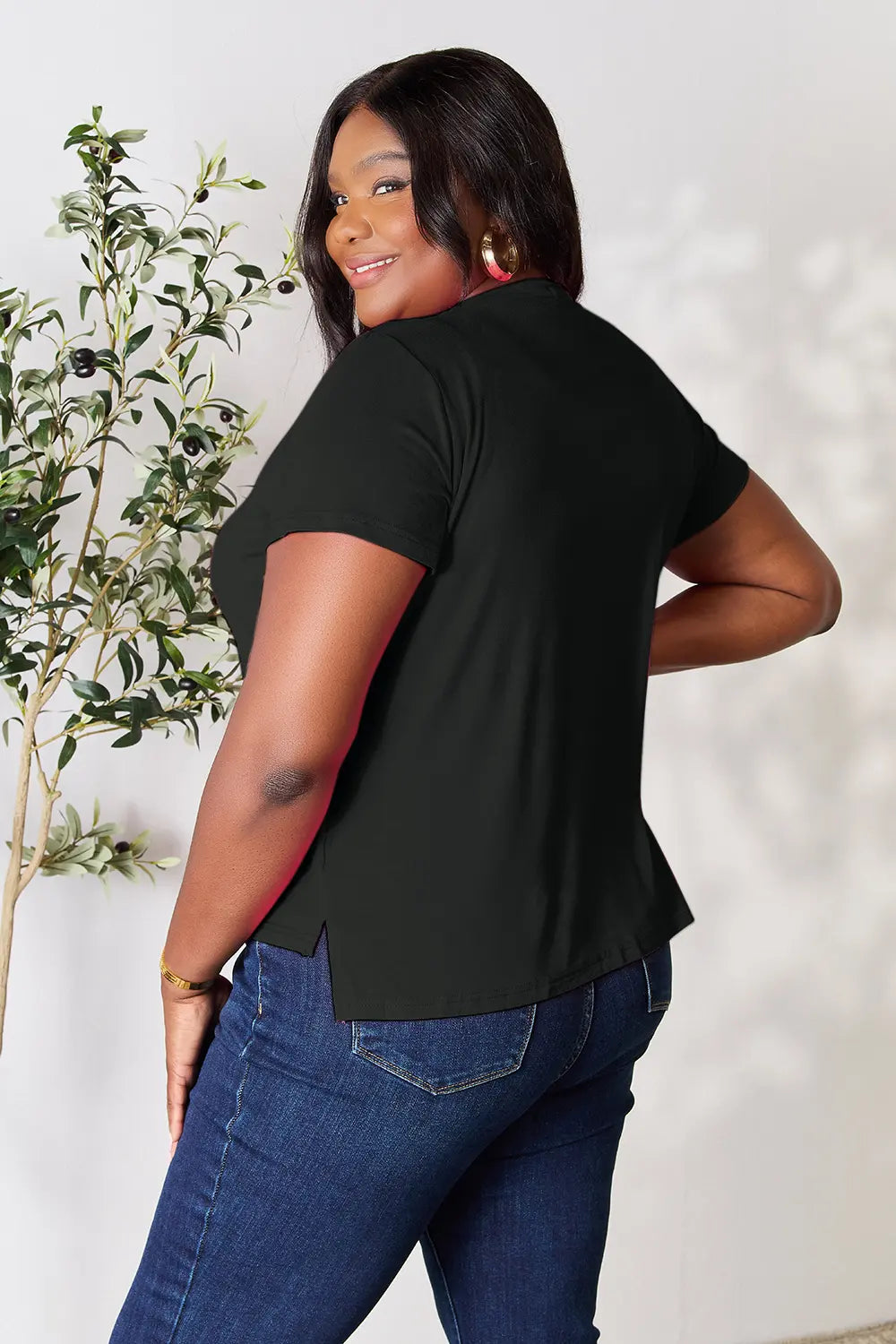 Basic Bae Plus Size Round Neck Short Sleeve T-Shirt for Women | Comfortable & Stylish Pretty Picks