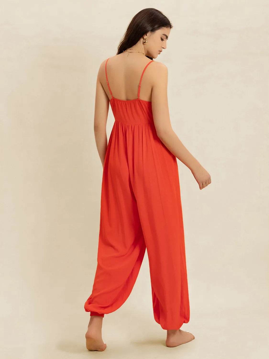 V-Neck Spaghetti Strap Jumpsuit Pretty Picks