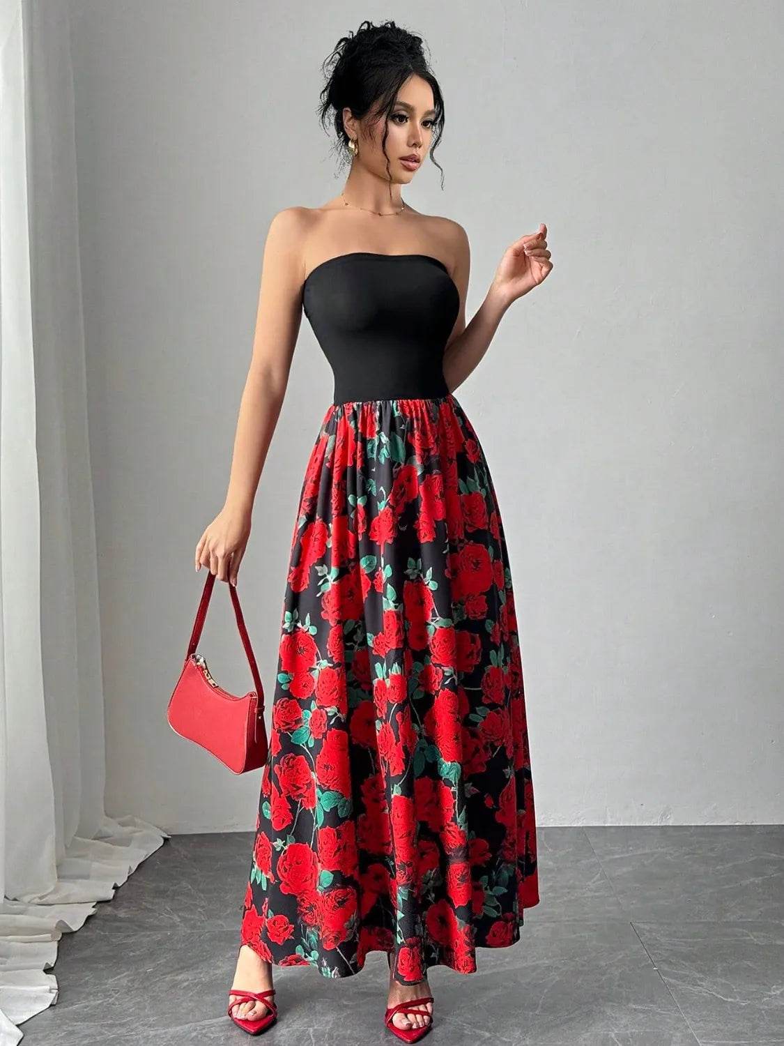 Floral Tube Maxi Dress Pretty Picks
