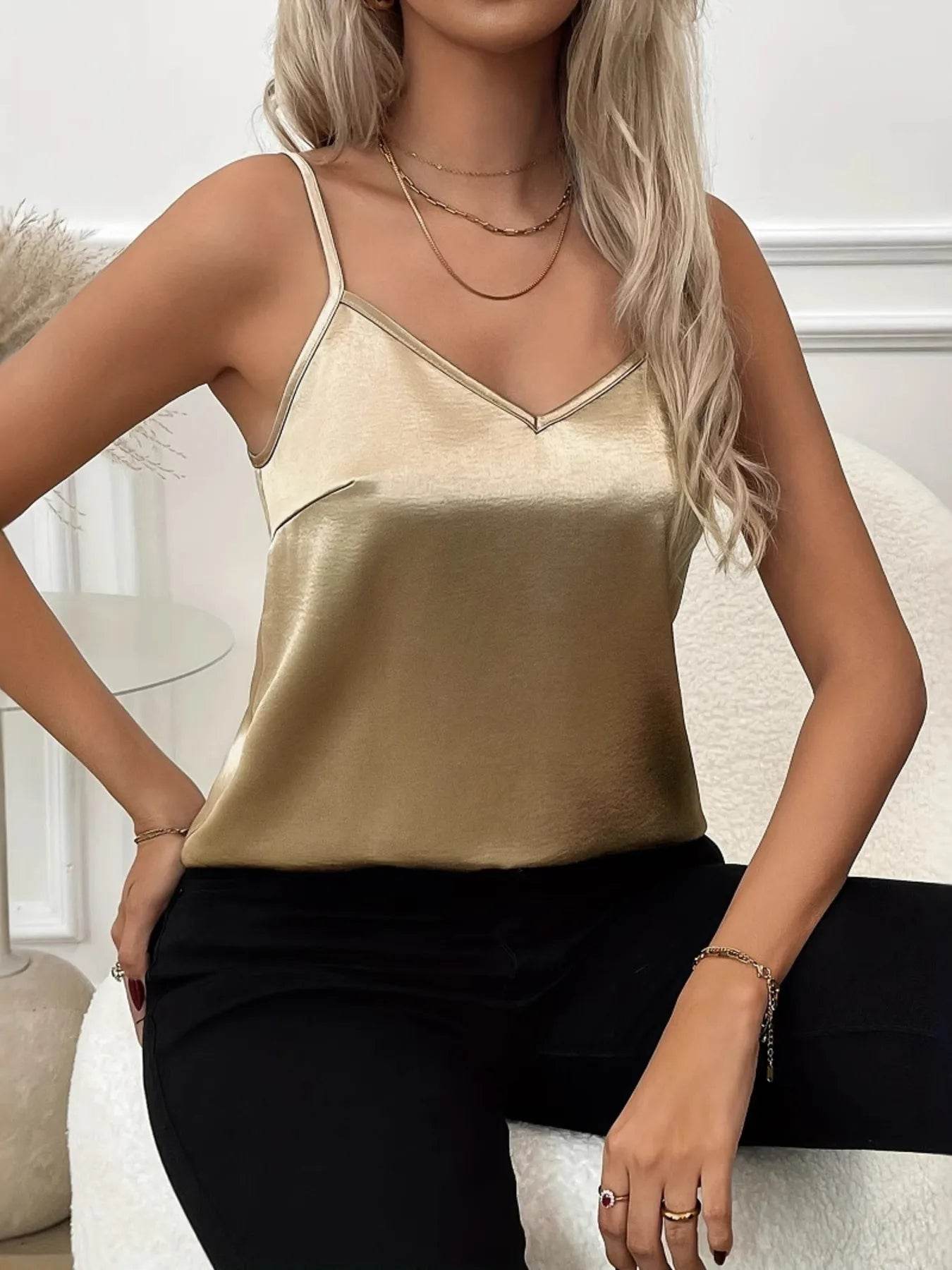 Satin V-Neck Cami Pretty Picks