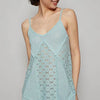 POL Lace V-Neck Cami BABY BLUE MULTI Pretty Picks