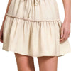 Zenana Tencel Washed Tiered Mini Skirts SAND BEIGE Pretty Picks