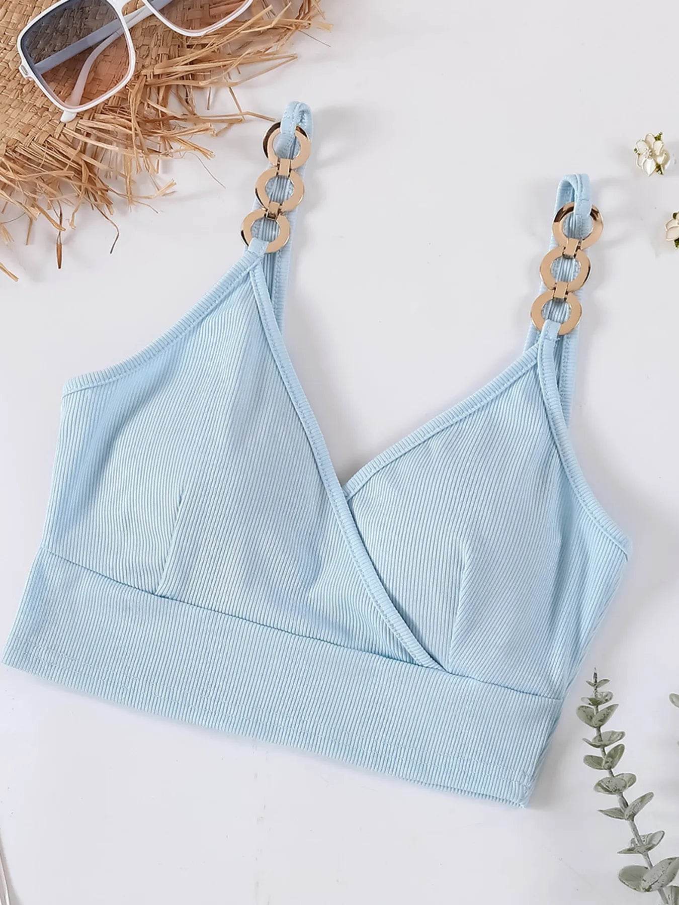 Chain Strap Ribbed Cami Top Pretty Picks