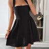 Halter Neck Summer Mini Dress Black Pretty Picks