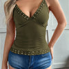 V-Neck Cami Top Moss Pretty Picks