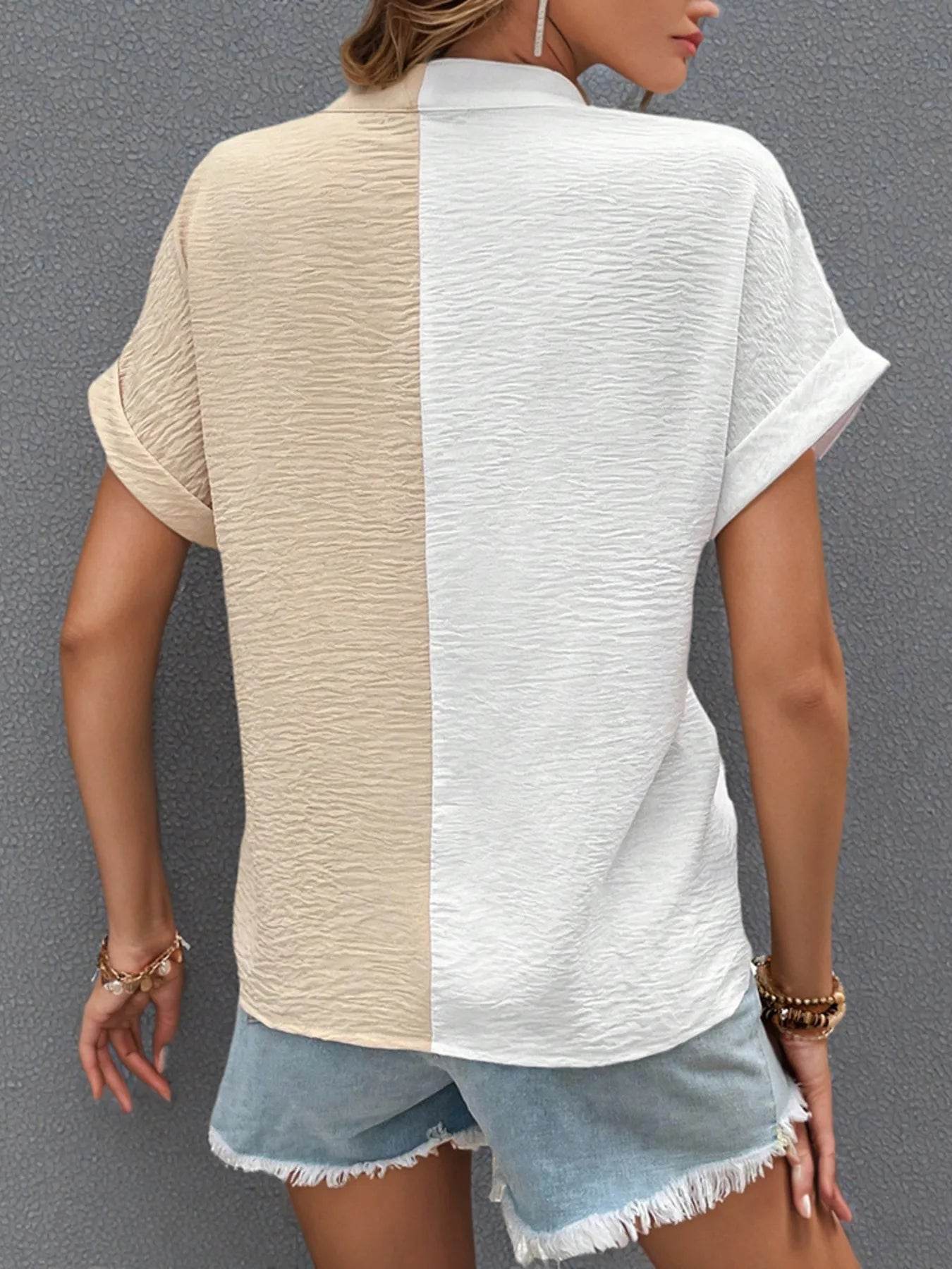 Two-Tone Button Down Shirt Pretty Picks