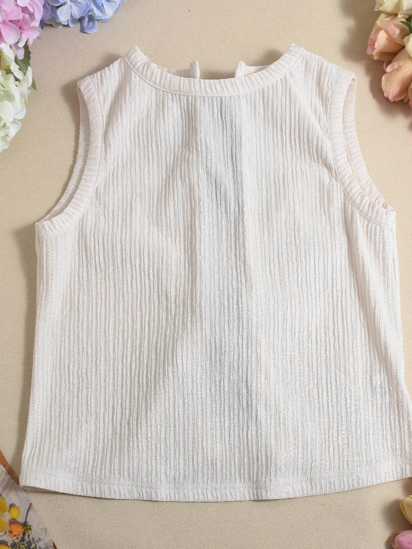 Bow Back Ribbed Tank Top Pretty Picks